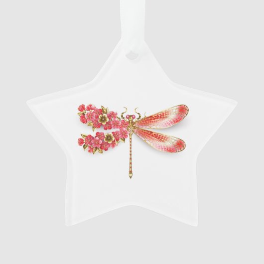 Blume Dragonfly mit Schmucksakura Ornament (Vorderseite)