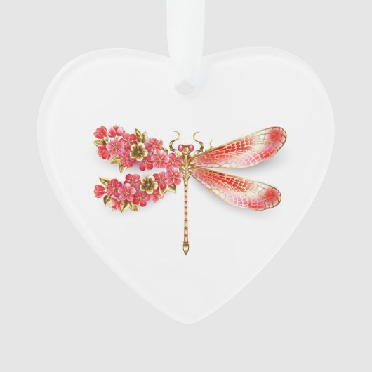 Blume Dragonfly mit Schmucksakura Ornament (Vorderseite)
