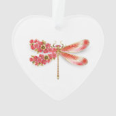Blume Dragonfly mit Schmucksakura Ornament (Rückseite)