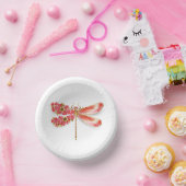 Blume Dragonfly mit Schmucksakura Pappteller (Party)