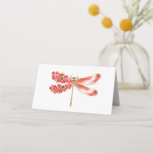 Blume Dragonfly mit Schmucksakura Platzkarte