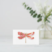Blume Dragonfly mit Schmucksakura Platzkarte (Stehend Vorderseite)