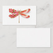 Blume Dragonfly mit Schmucksakura Platzkarte (Vorne/Hinten)