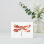 Blume Dragonfly mit Schmucksakura Platzkarte (Stehend Vorderseite)