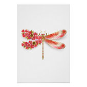 Blume Dragonfly mit Schmucksakura Poster (Vorderseite)