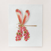 Blume Dragonfly mit Schmucksakura Puzzle (Vertikal)