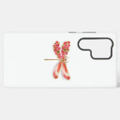 Blume Dragonfly mit Schmucksakura Samsung Galaxy Hülle (Rückseite (Horizontal))