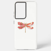 Blume Dragonfly mit Schmucksakura Samsung Galaxy Hülle (Rückseite)