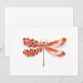 Blume Dragonfly mit Schmucksakura Save The Date (Vorne/Hinten)