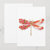 Blume Dragonfly mit Schmucksakura Save The Date (Vorne/Hinten)