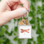 Blume Dragonfly mit Schmucksakura Schlüsselanhänger (Hand)
