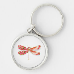 Blume Dragonfly mit Schmucksakura Schlüsselanhänger