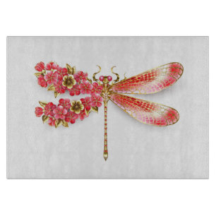 Blume Dragonfly mit Schmucksakura Schneidebrett
