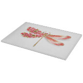 Blume Dragonfly mit Schmucksakura Schneidebrett (Ecke)