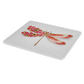 Blume Dragonfly mit Schmucksakura Schneidebrett (Ecke)