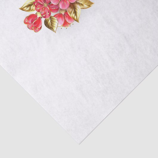 Blume Dragonfly mit Schmucksakura Seidenpapier (Detail)