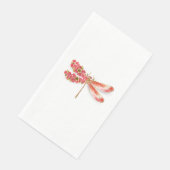Blume Dragonfly mit Schmucksakura Serviette (Ecke)