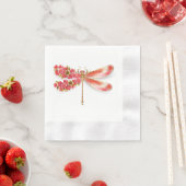 Blume Dragonfly mit Schmucksakura Serviette (Beispiel)