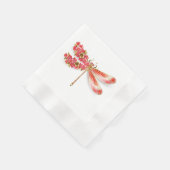 Blume Dragonfly mit Schmucksakura Serviette (Ecke)