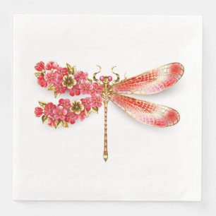 Blume Dragonfly mit Schmucksakura Serviette