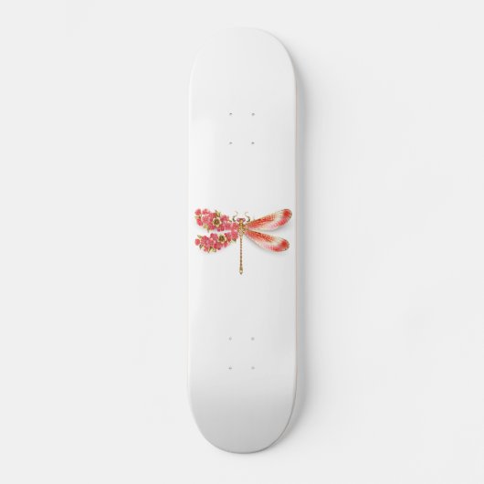 Blume Dragonfly mit Schmucksakura Skateboard (Vorderseite)