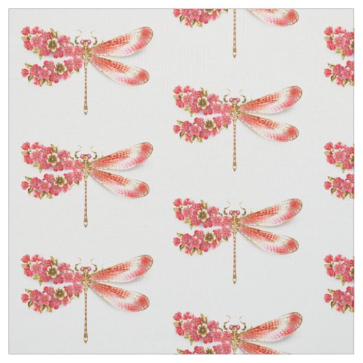 Blume Dragonfly mit Schmucksakura Stoff (Muster)