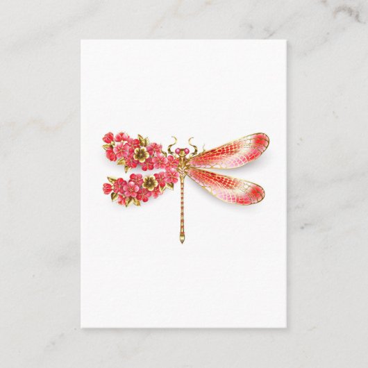 Blume Dragonfly mit Schmucksakura Terminkarte (Vorderseite)