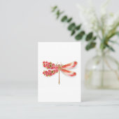 Blume Dragonfly mit Schmucksakura Terminkarte (Stehend Vorderseite)