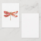 Blume Dragonfly mit Schmucksakura Terminkarte (Vorne/Hinten)
