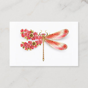 Blume Dragonfly mit Schmucksakura Terminkarte