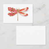 Blume Dragonfly mit Schmucksakura Terminkarte (Vorne/Hinten)