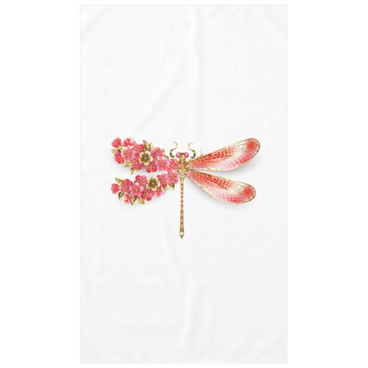 Blume Dragonfly mit Schmucksakura Tischdecke (Vorderseite)