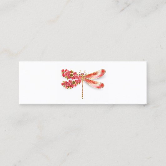 Blume Dragonfly mit Schmucksakura Treuekarte (Vorderseite)