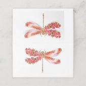 Blume Dragonfly mit Schmucksakura Treuekarte (Außenseite Aufgefaltet)