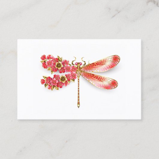 Blume Dragonfly mit Schmucksakura Treuekarte (Vorderseite)