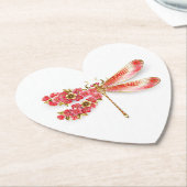 Blume Dragonfly mit Schmucksakura Untersetzer (angewinkelt)