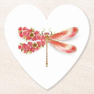 Blume Dragonfly mit Schmucksakura Untersetzer