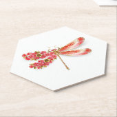 Blume Dragonfly mit Schmucksakura Untersetzer (angewinkelt)