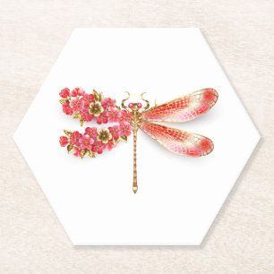 Blume Dragonfly mit Schmucksakura Untersetzer