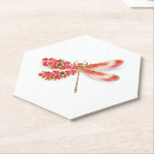 Blume Dragonfly mit Schmucksakura Untersetzer (angewinkelt)