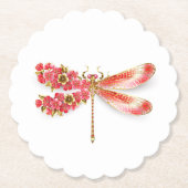 Blume Dragonfly mit Schmucksakura Untersetzer (Vorderseite)