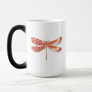 Blume Dragonfly mit Schmucksakura Verwandlungstasse