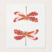 Blume Dragonfly mit Schmucksakura Visitenkarten (Außenseite Aufgefaltet)