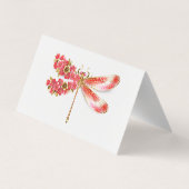 Blume Dragonfly mit Schmucksakura Visitenkarten (Rückseite)