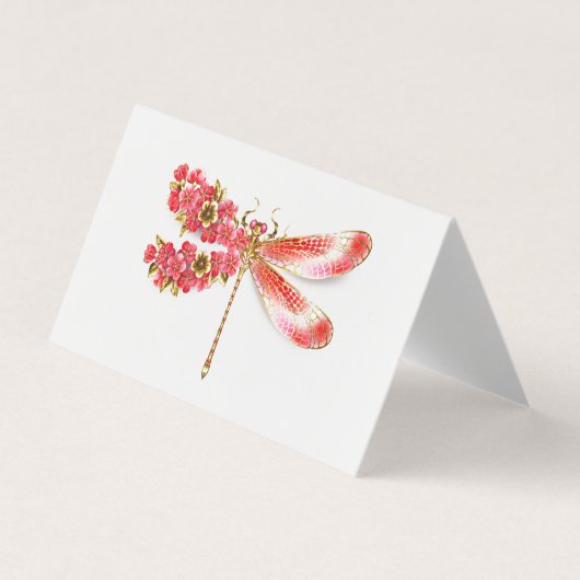 Blume Dragonfly mit Schmucksakura Visitenkarten (Vorderseite)