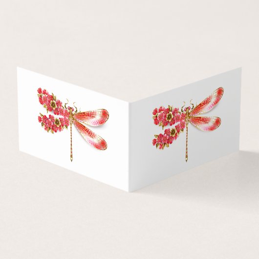 Blume Dragonfly mit Schmucksakura Visitenkarten (Vorderseite)