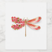 Blume Dragonfly mit Schmucksakura Weinetikett (Einzelnes Label)
