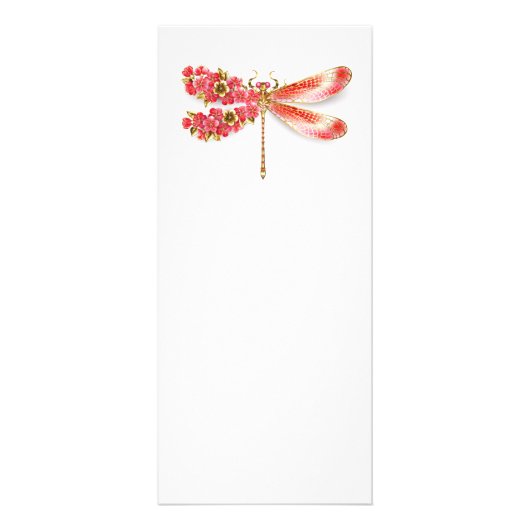 Blume Dragonfly mit Schmucksakura Werbekarte (Vorne)
