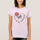 Blume, Dragonfly, Zitat, Liebe T - Shirt (Vorderseite)