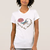 Blume, Dragonfly, Zitat, Liebe T - Shirt (Vorderseite)